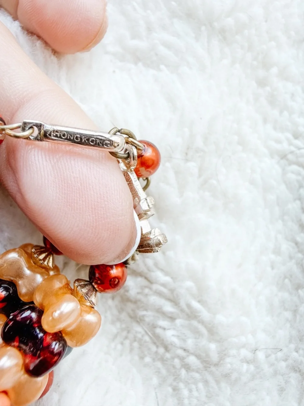 Vintage 3-Strand Beaded Statement Set - Cluster Earrings & Necklace - Picture 6 of 9